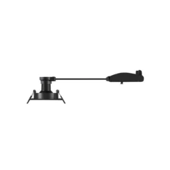 SLV Lámpara de techo empotrable New Tria, negra, aluminio, longitud 8,2 cm