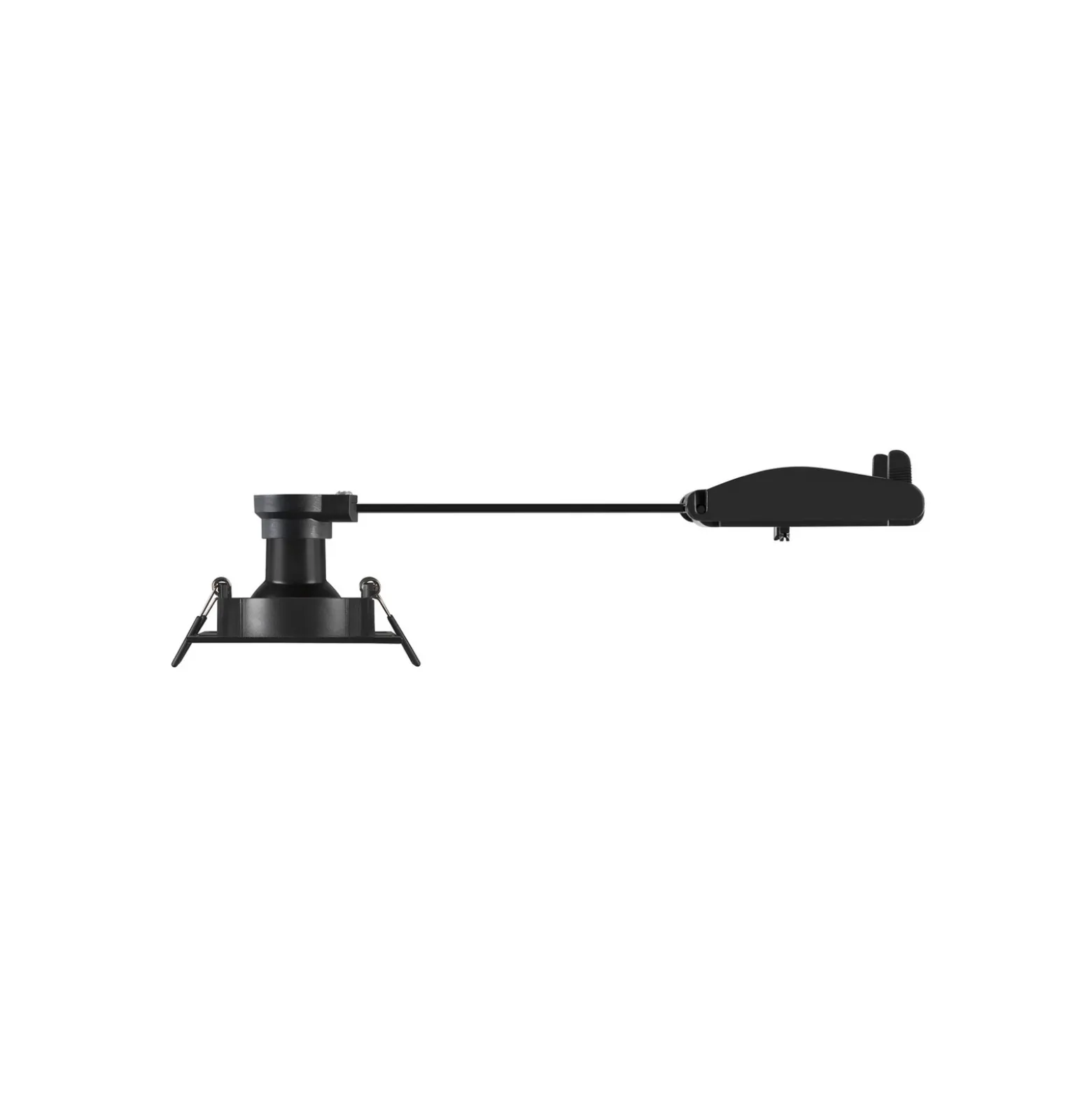 SLV Lámpara de techo empotrable New Tria, negra, aluminio, longitud 8,2 cm