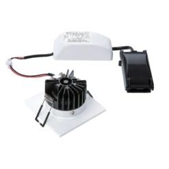 SLV Lámpara empotrable LED Patta-I, blanca, aluminio, longitud 8 cm