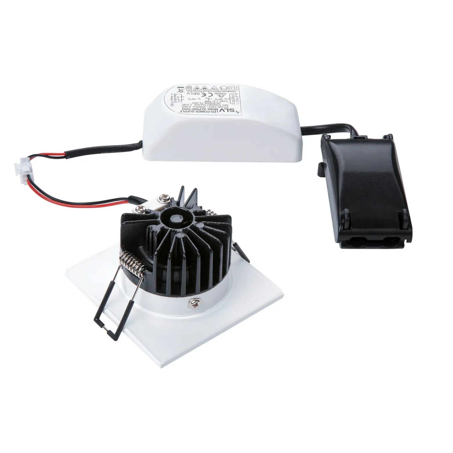 SLV Lámpara empotrable LED Patta-I, blanca, aluminio, longitud 8 cm