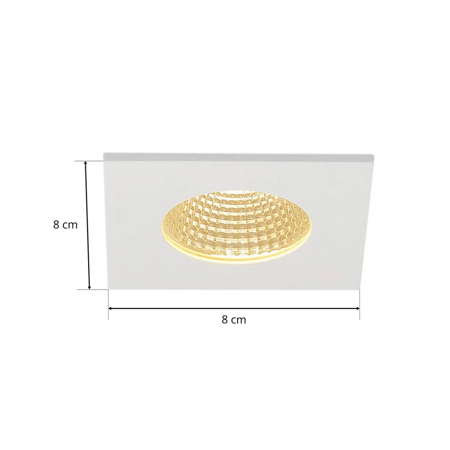 SLV Lámpara empotrable LED Patta-I, blanca, aluminio, longitud 8 cm
