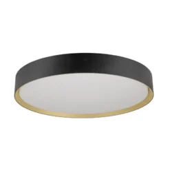 SLV Lámpara LED de techo Decona, Ø 42 cm, negro/dorado
