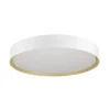 SLV Lámpara LED de techo Decona, Ø 42 cm, blanco/dorado, metal