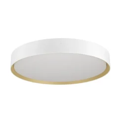 SLV Lámpara LED de techo Decona, Ø 42 cm, blanco/dorado, metal