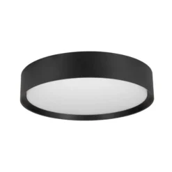 SLV Lámpara LED de techo Decona, Ø 30 cm, negro, metal, CCT
