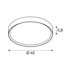 SLV Lámpara LED de techo Decona, Ø 42 cm, blanco,metal, CCT