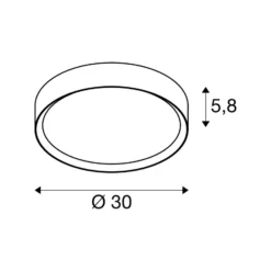 SLV Lámpara LED de techo Decona, Ø 30 cm, blanco, metal, CCT