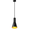 SLV Phelia lámpara colgante negro/oro, Ø 13 cm