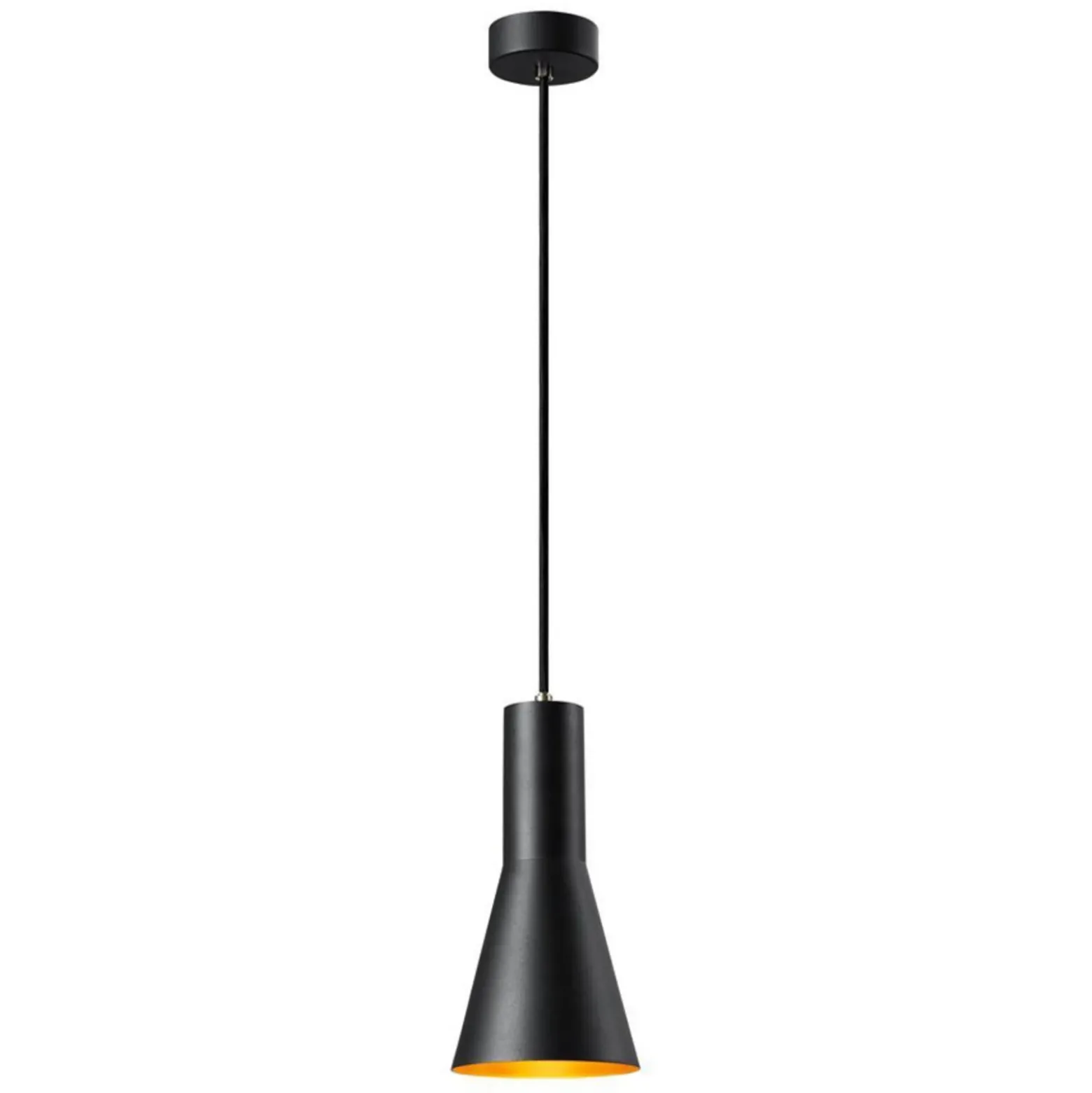SLV Phelia lámpara colgante negro/oro, Ø 13 cm