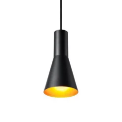 SLV Phelia lámpara colgante negro/oro, Ø 13 cm