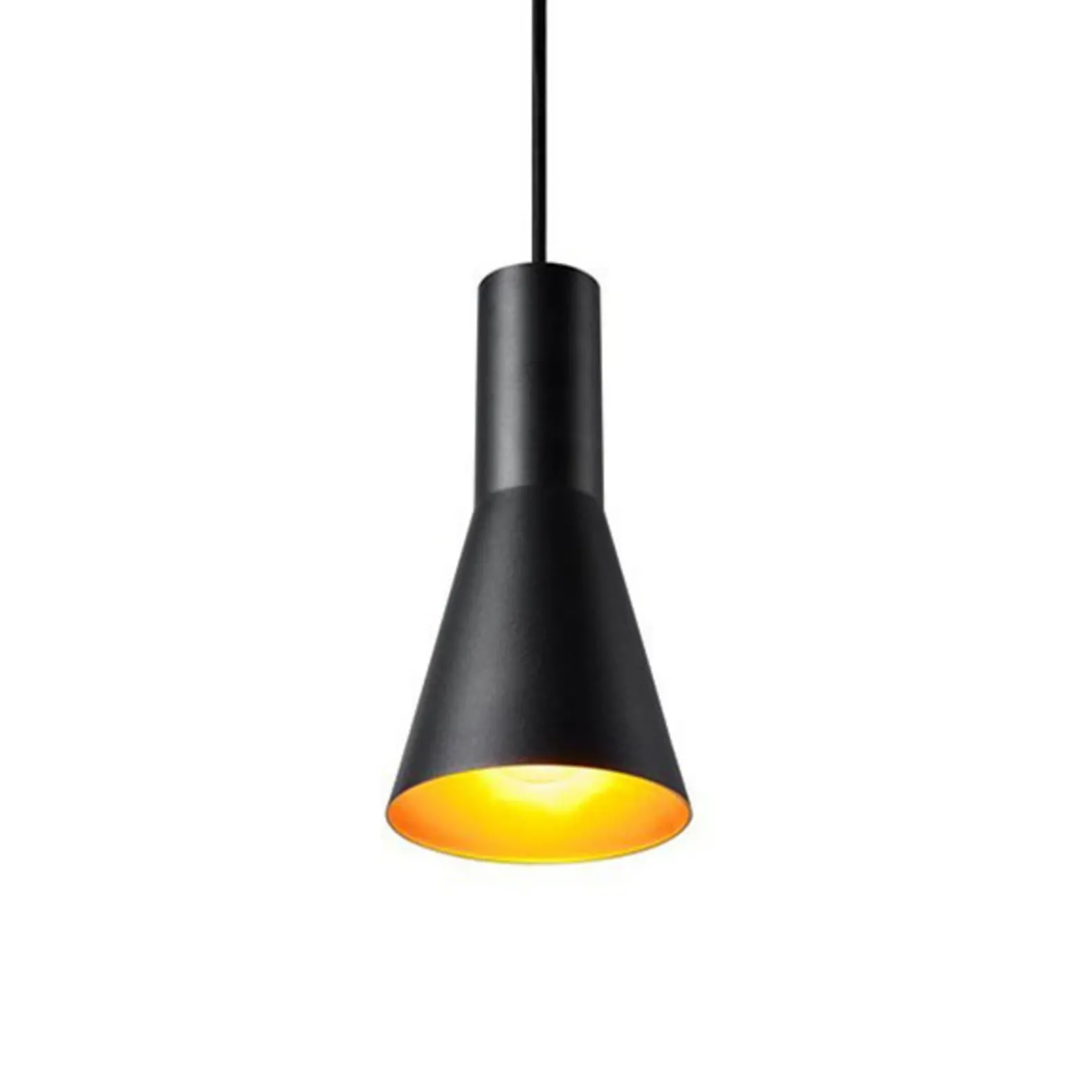 SLV Phelia lámpara colgante negro/oro, Ø 13 cm