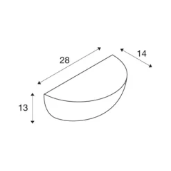 SLV Plastra 101 aplique de pared, blanco, escayola, ancho 14 cm