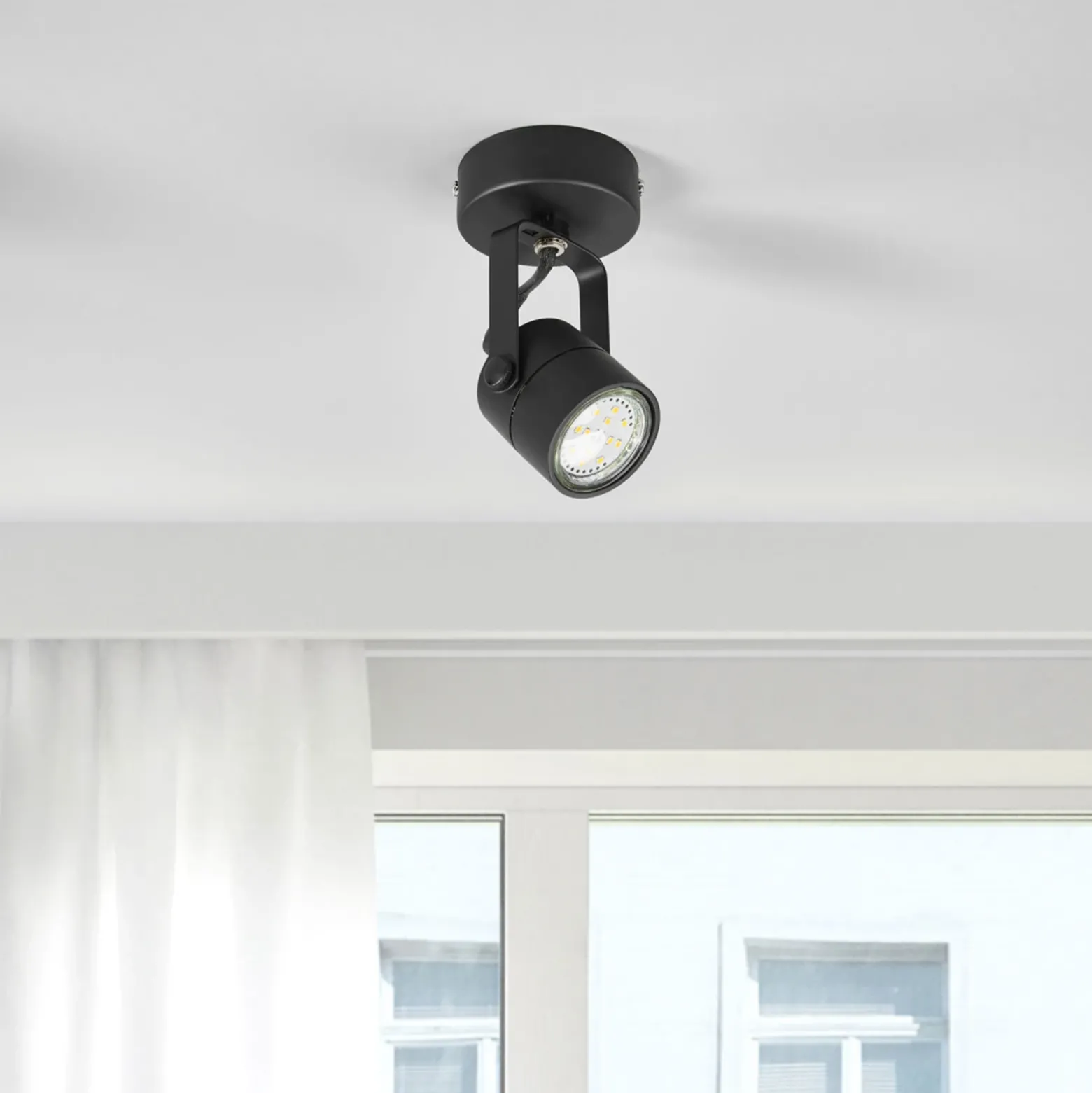 SLV Spot 79 Foco de techo 1fl. 230V negro