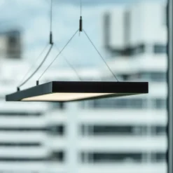 SLV Worklight Lámpara colgante LED de oficina, negra