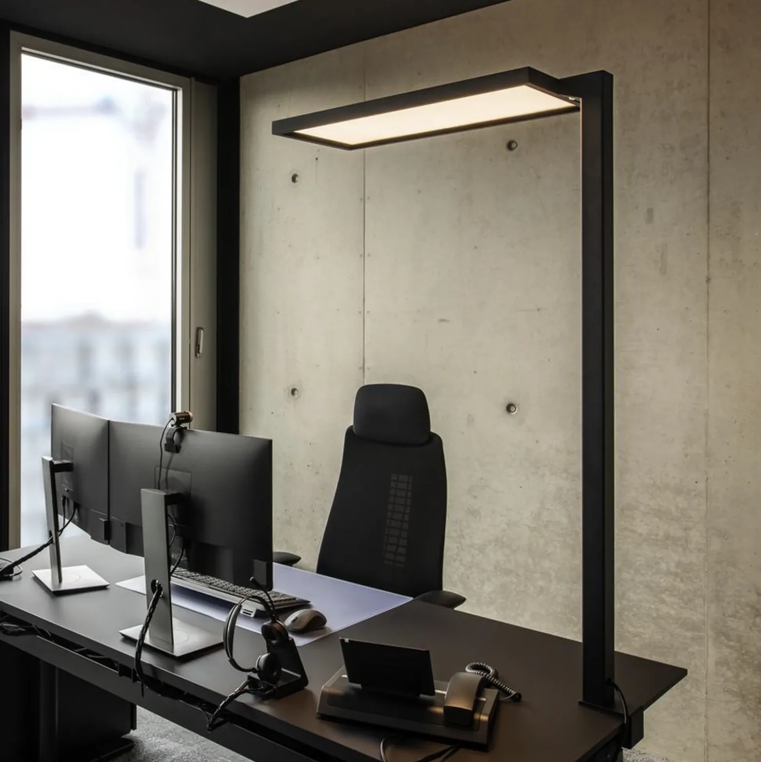 SLV Worklight Lámpara de pinza LED, negra