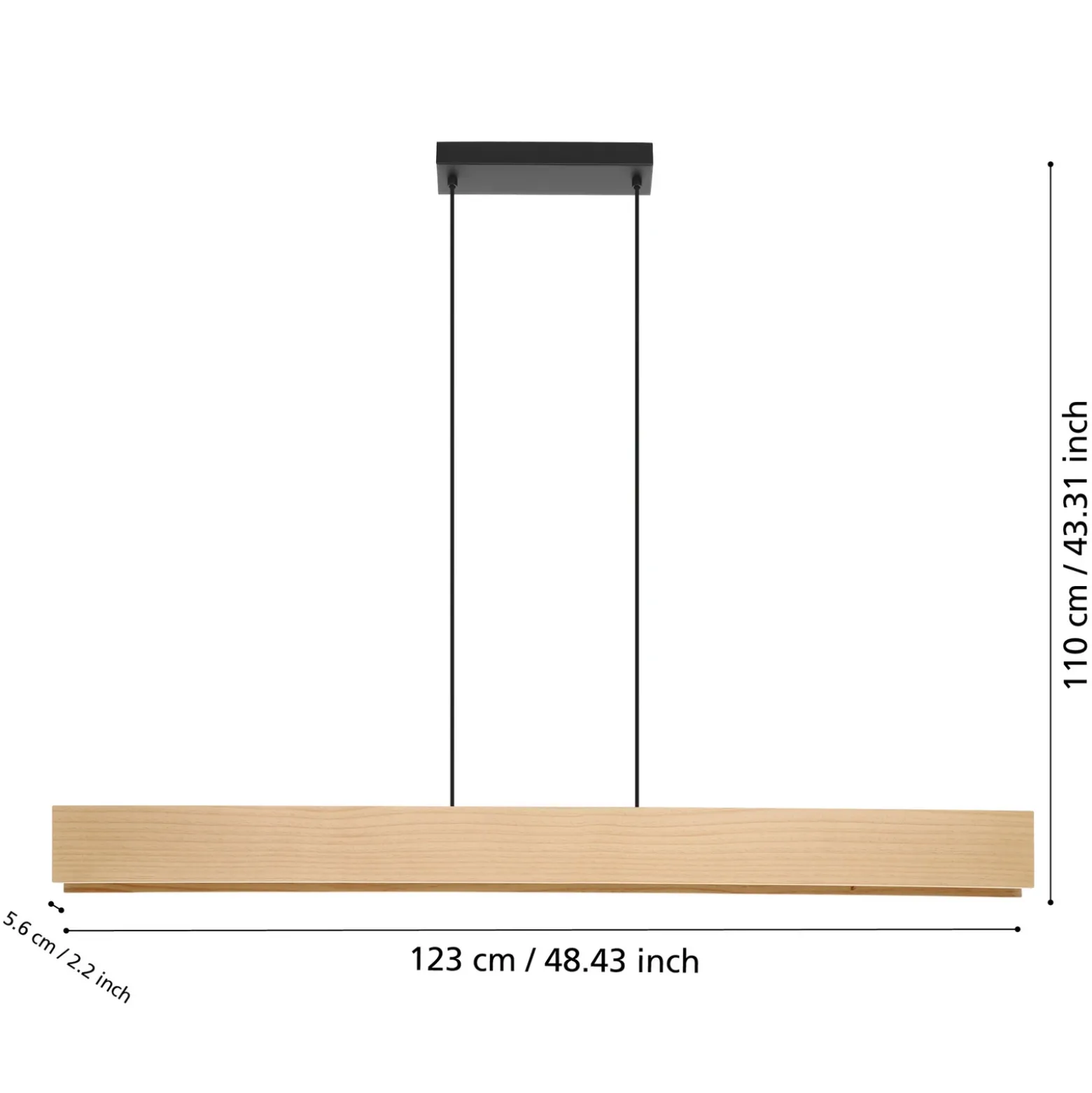 Smart ZIG Lámpara colgante LED Anchorena-Z, longitud 123 cm, RGB, CCT