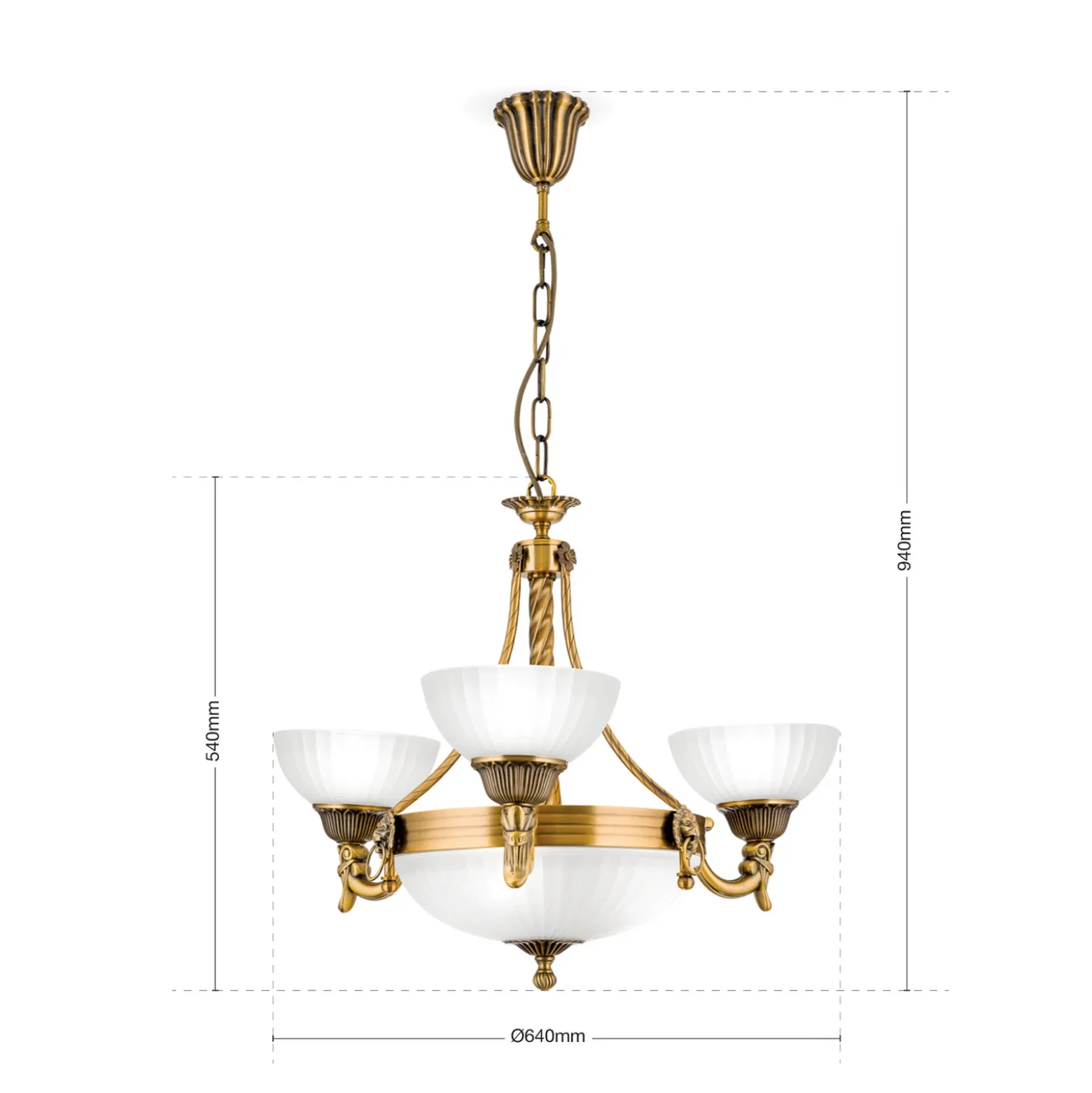 Sofisticada lámpara de araña NOAM - 64 cm
