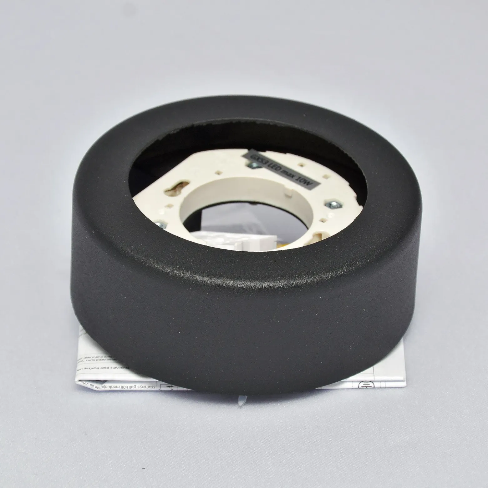 SPOT 53 foco de techo, negro, Ø 11,5 cm, metal, GX53