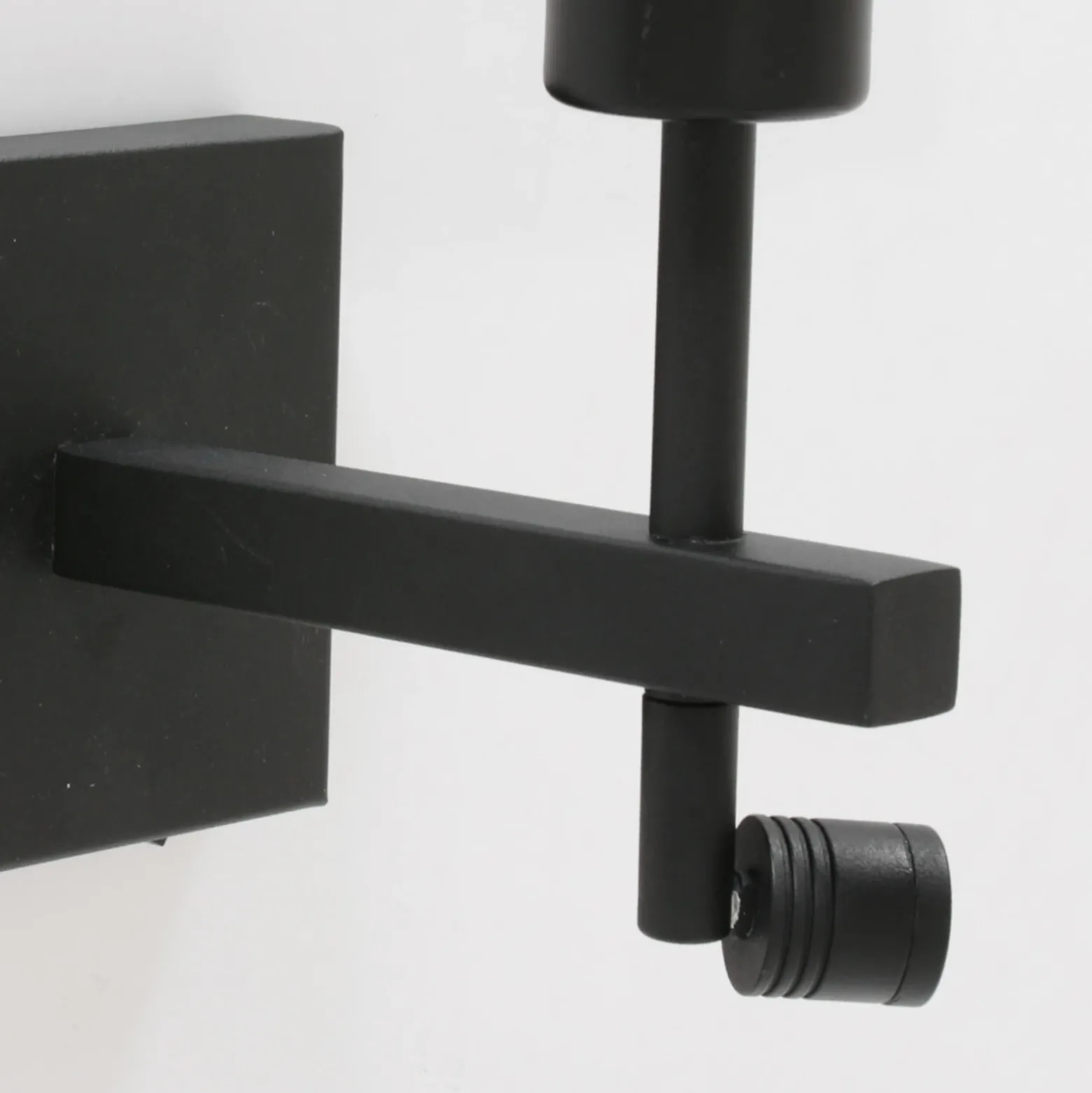 Stang aplique de pared, brazo de lectura LED, mimbre negro/natural