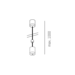 Suspensión para carril Volare, 100 cm, negro