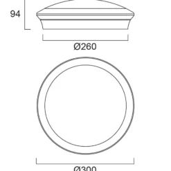 Sylvania Start Surface Techo, Ø 30 cm, Multipower, sensor de alta frecuencia