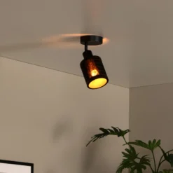 Tagalo downlight de techo de bambú, 1 luz