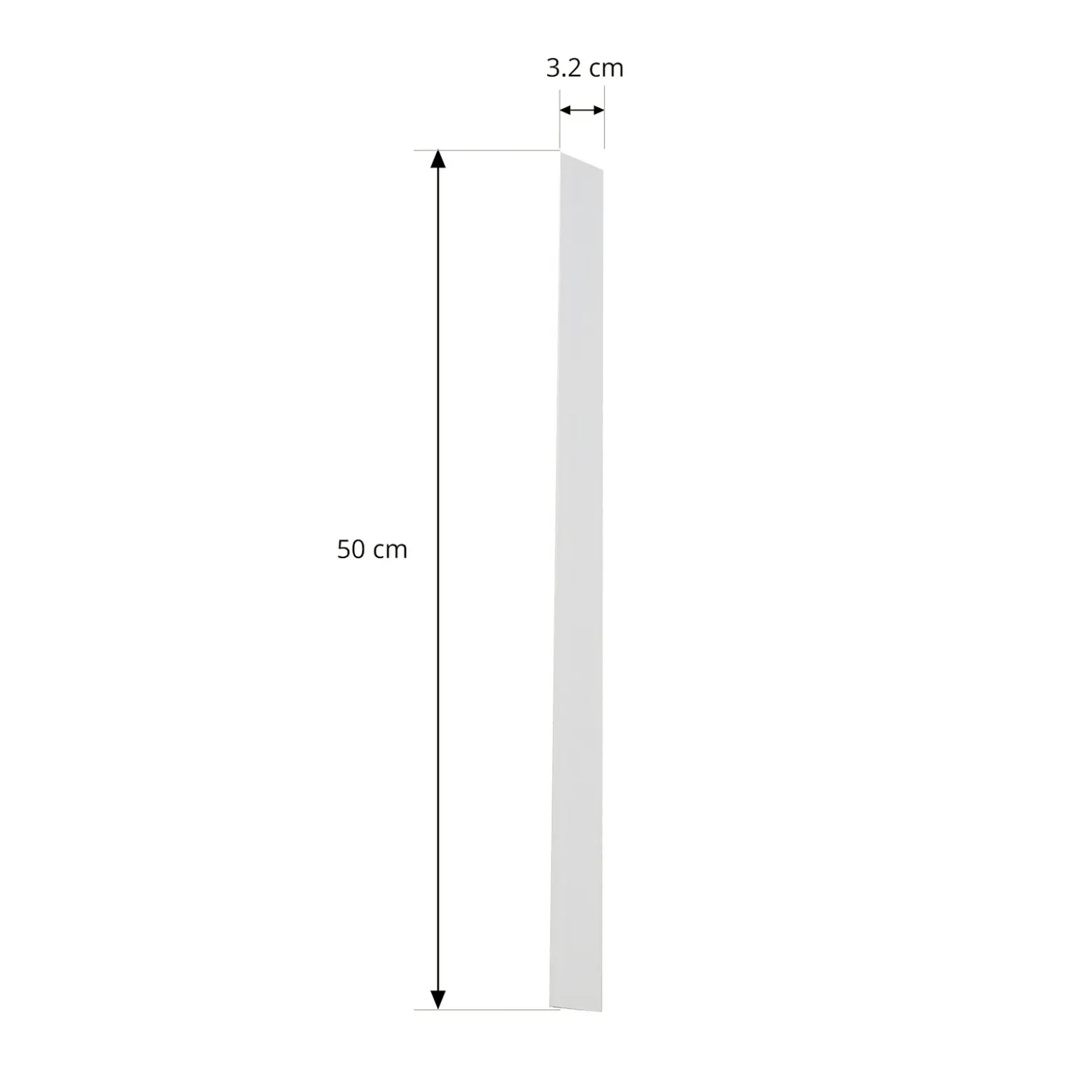 Tapa Lindby Linaro, blanca, sistema de riel monofásico, 50 cm