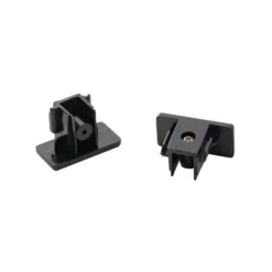 Tapones 1-Ph.-HV carril, negro, 2 piezas