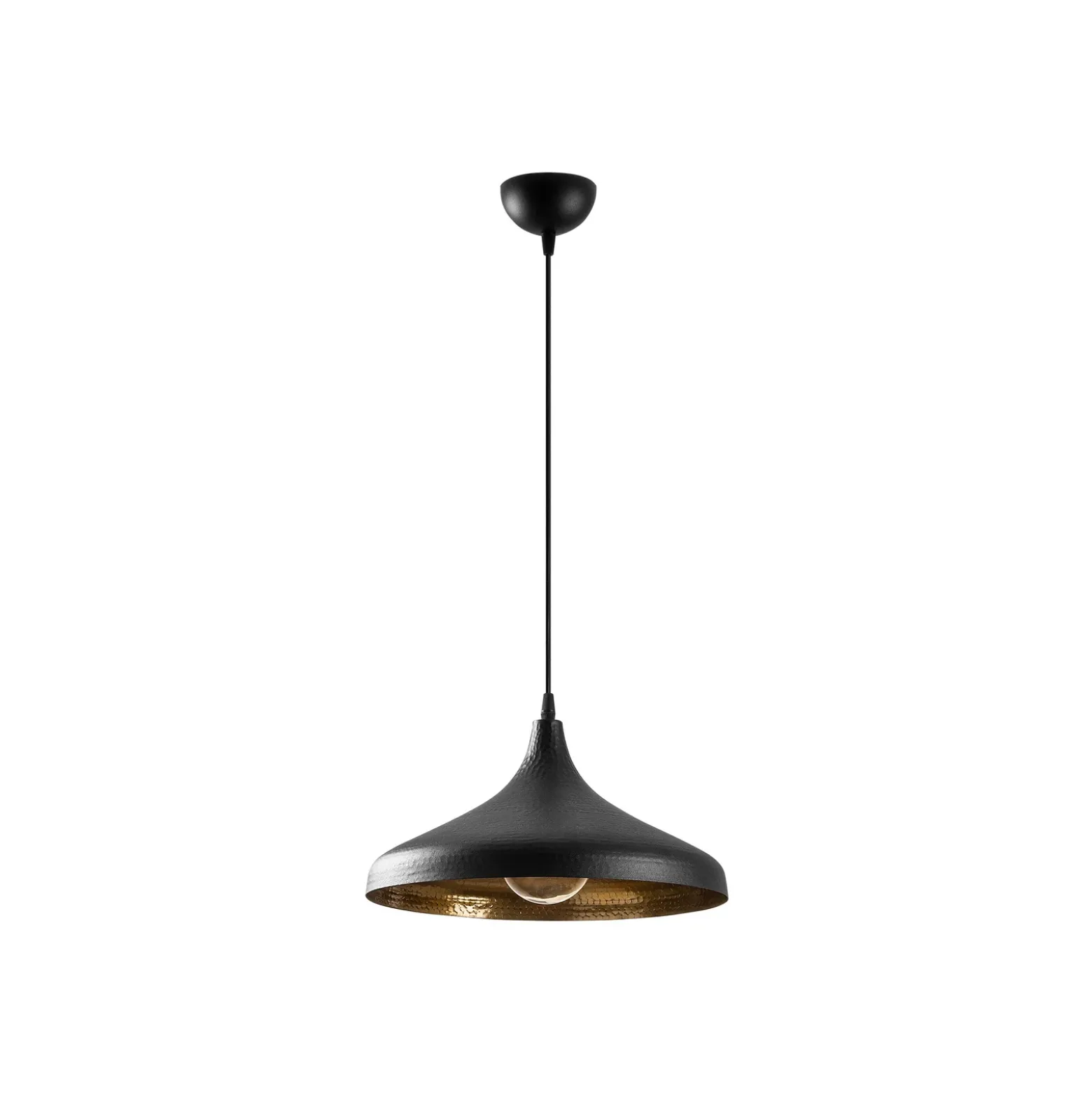 Tattoo 2641 lámpara colgante, Ø36cm, negro/oro