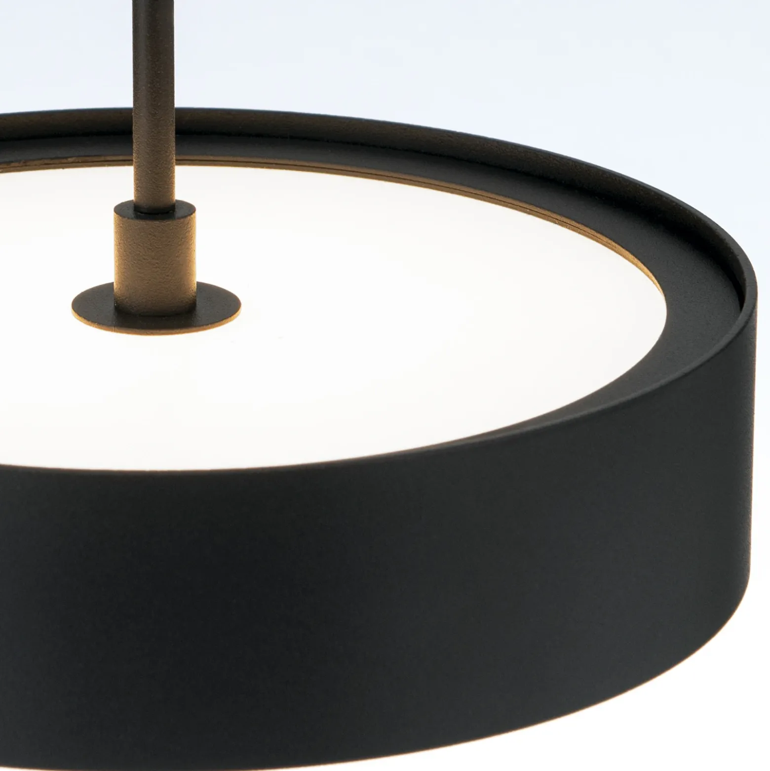 Teide Lámpara colgante LED, negra, metal, regulable en altura