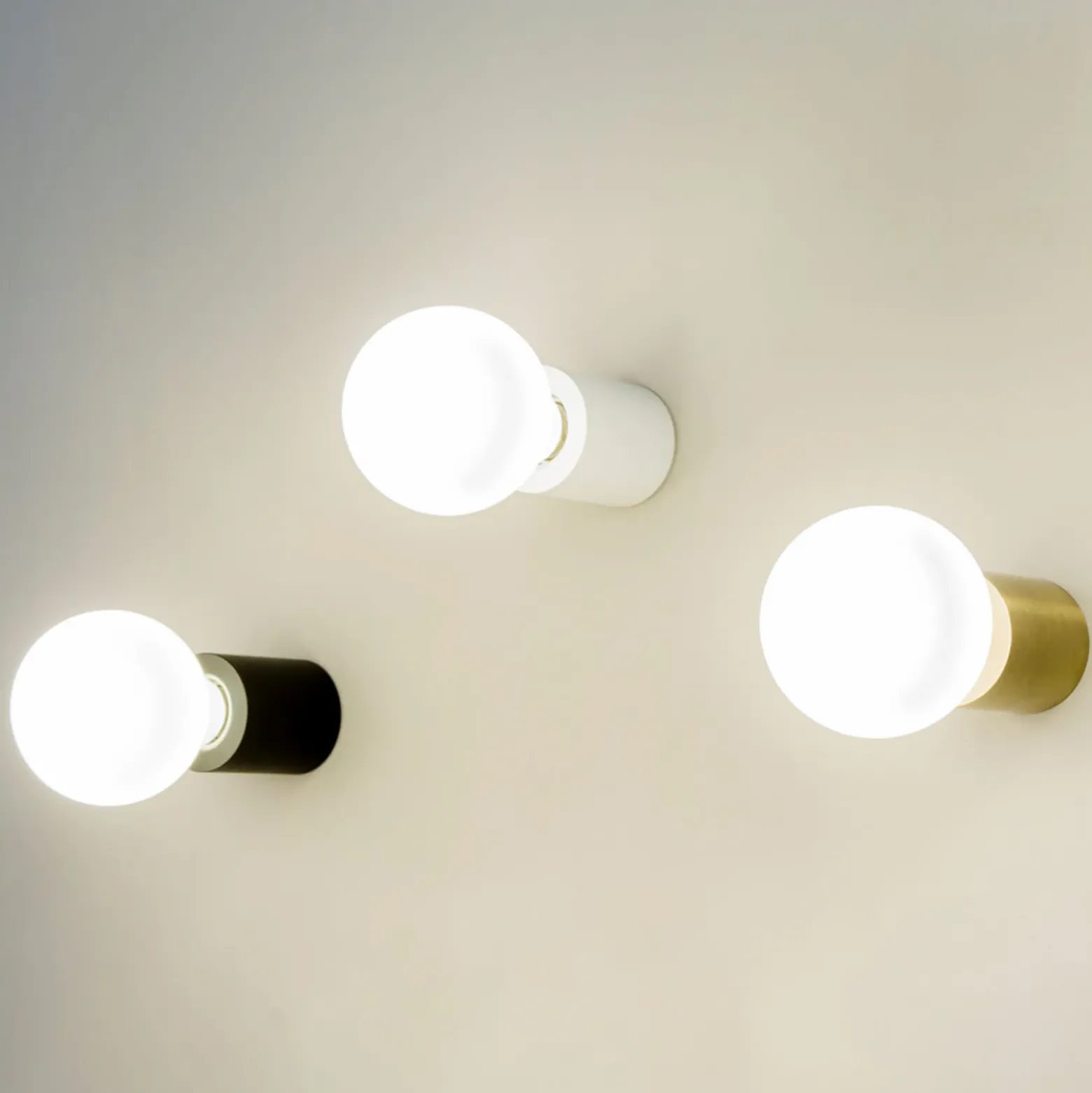 Ten - aplique minimalista, satén oro