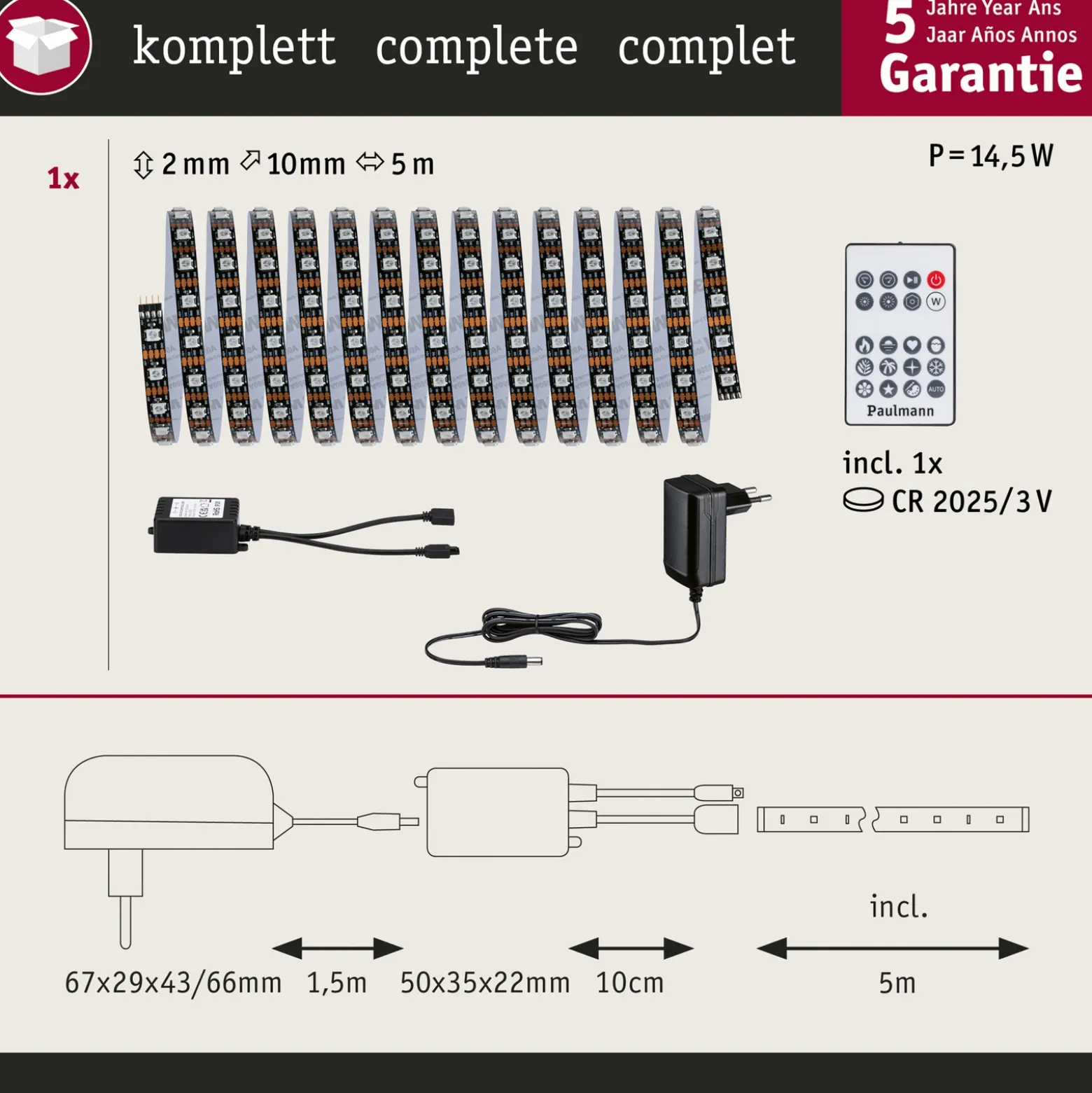 Tira LED EntertainLED de Paulmann, RGB, Set, 5m