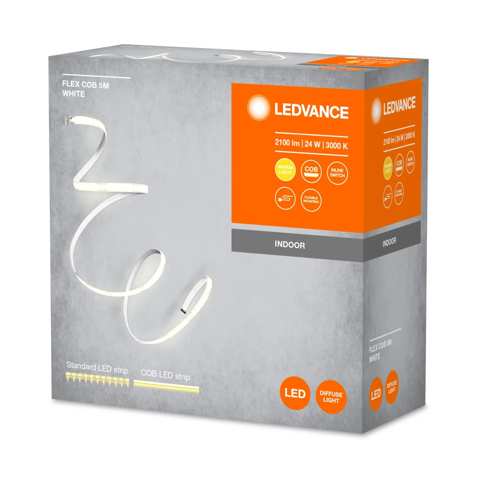 Tira LED Flex COB de LEDVANCE IP20 3.000K, 5m