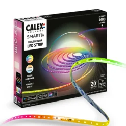 Tira LED inteligente Calex, longitud 20 m, RGB, control remoto CCT