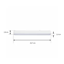 Tira LED Lindby 48 V Lumaro, blanca, 10 W, plástico, atenuable