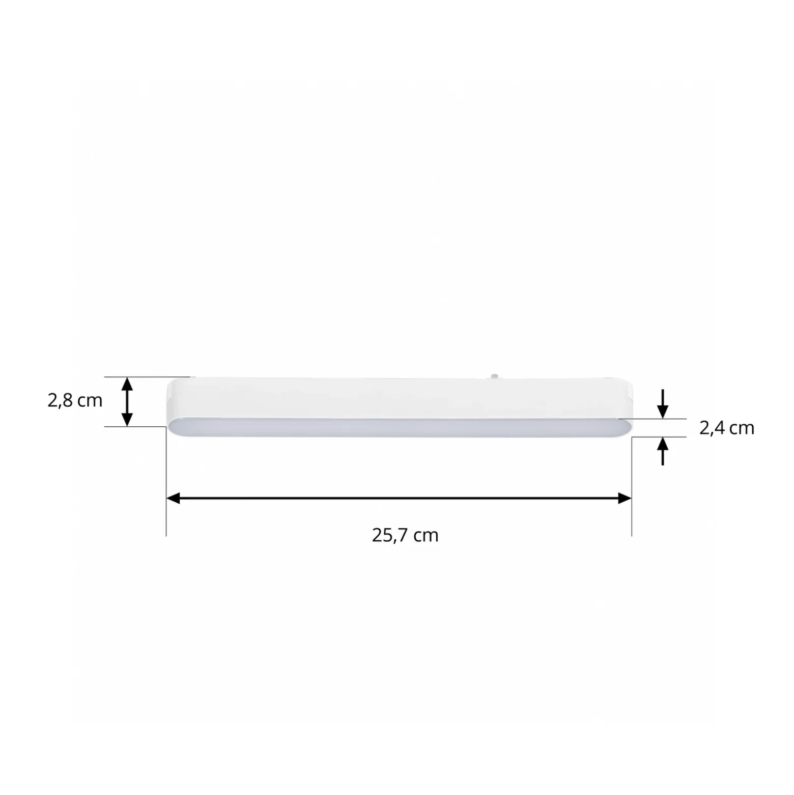 Tira LED Lindby 48 V Lumaro, blanca, 10 W, plástico, atenuable