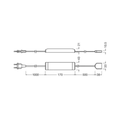 Tira LED OSRAM FLEX ACOUSTIC, kit de inicio, 260 cm, 10 mm