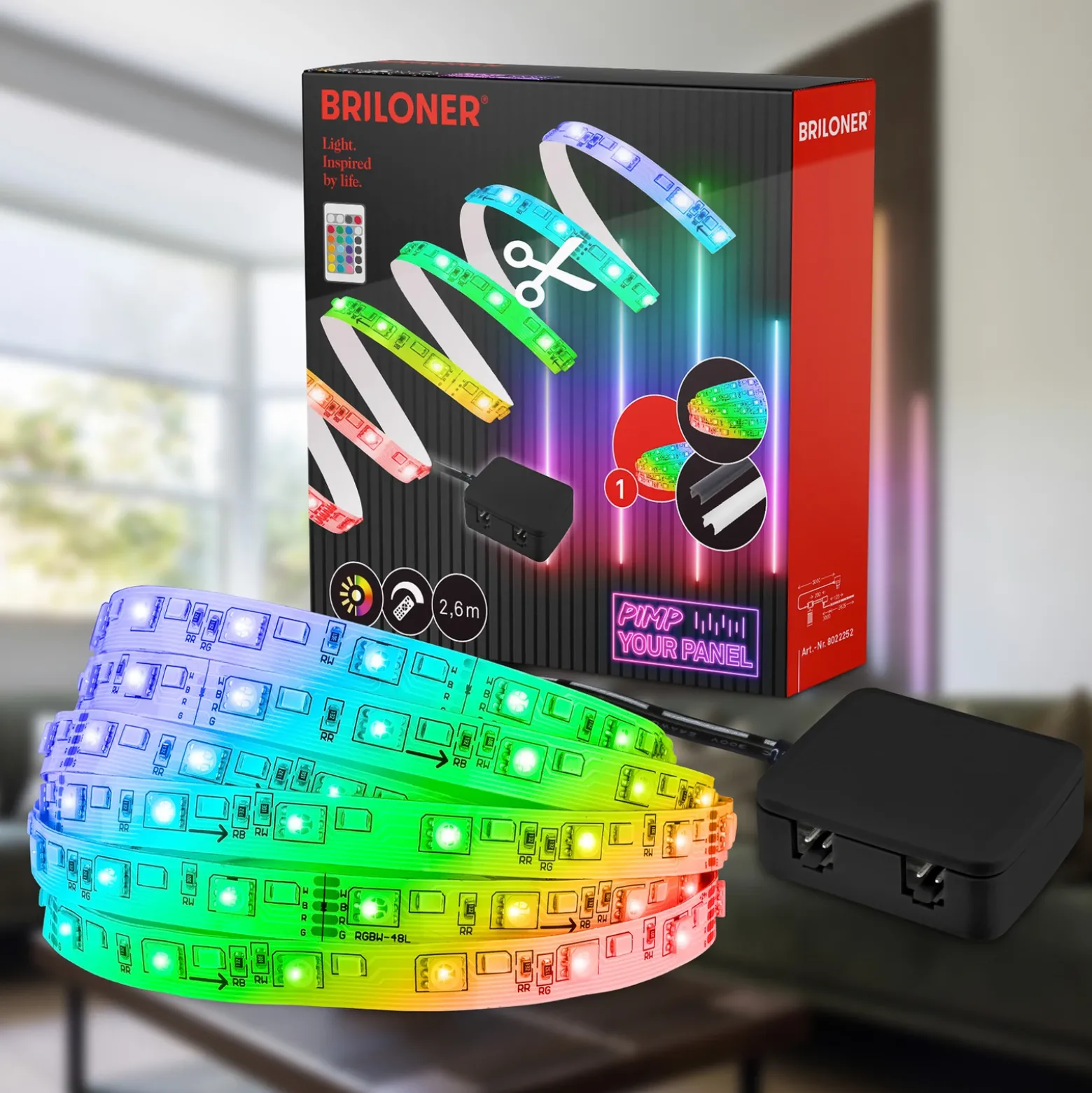 Tira LED Pimp your panel, juego de inicio, RGBW, longitud 2,6 m