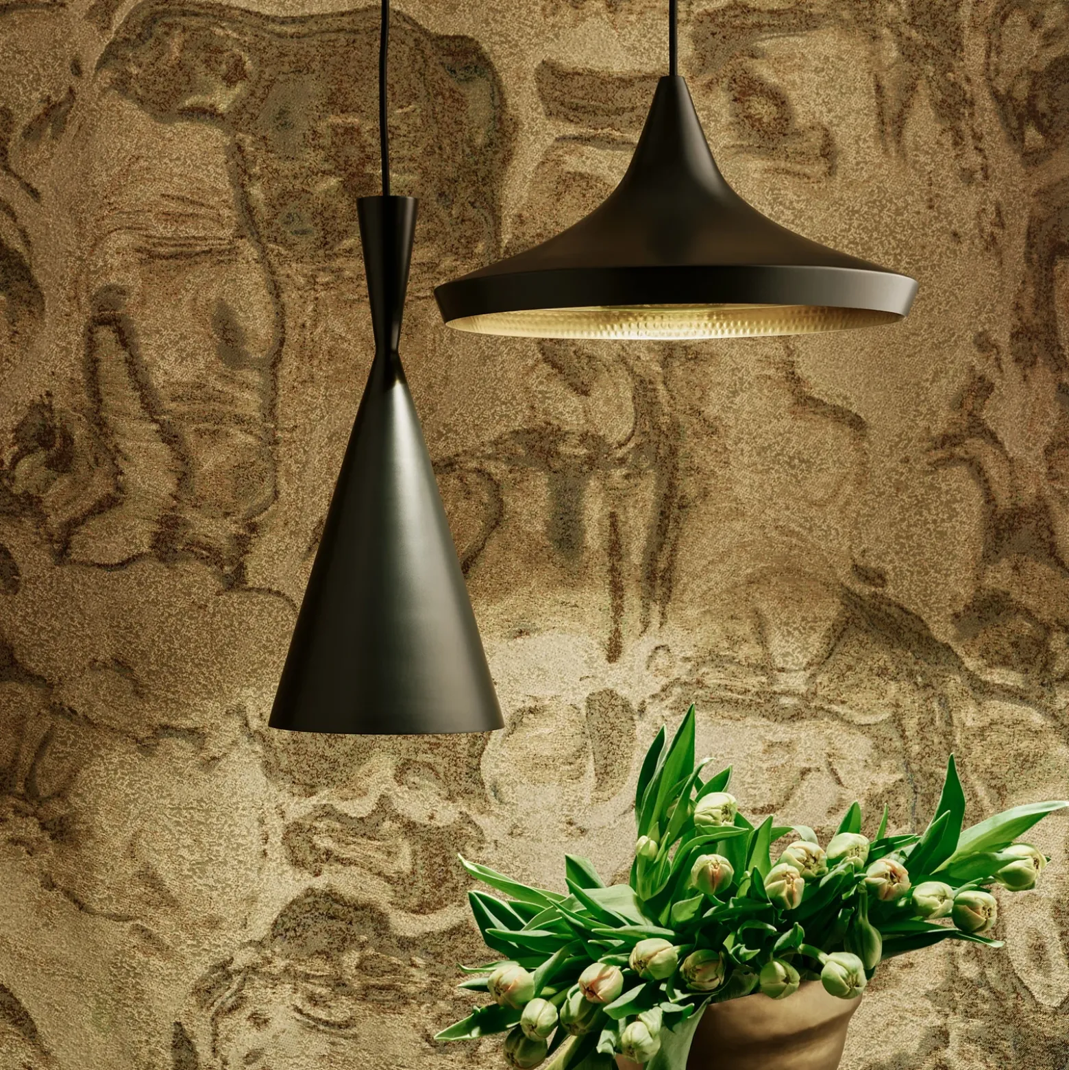 Tom Dixon Beat Wide lámpara colgante LED, negro