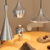 Tom Dixon Lámpara colgante LED Beat Wide Unbeaten, color aluminio