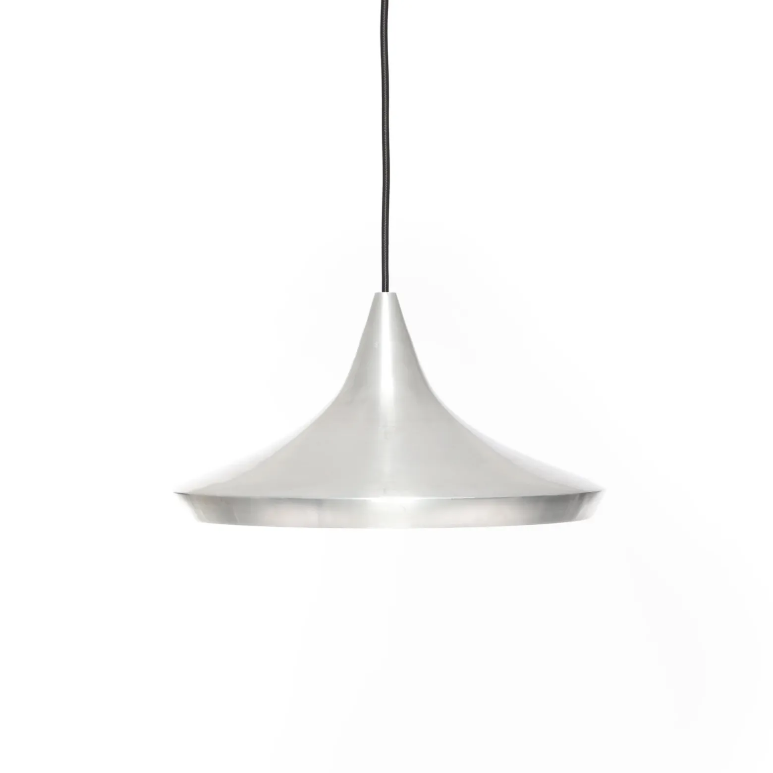 Tom Dixon Lámpara colgante LED Beat Wide Unbeaten, color aluminio