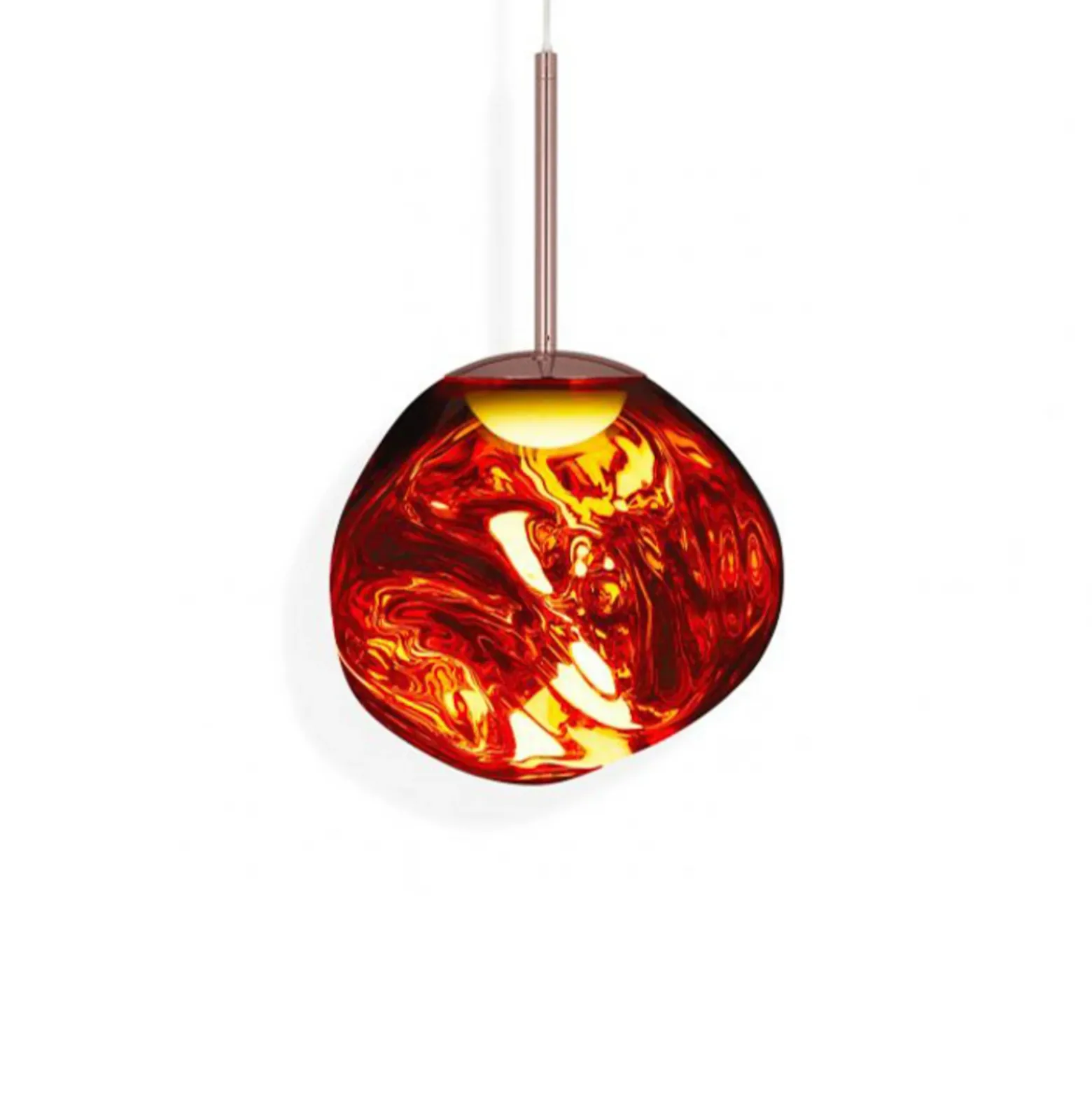 Tom Dixon Lámpara colgante LED Melt Mini, Ø 28 cm, cobre