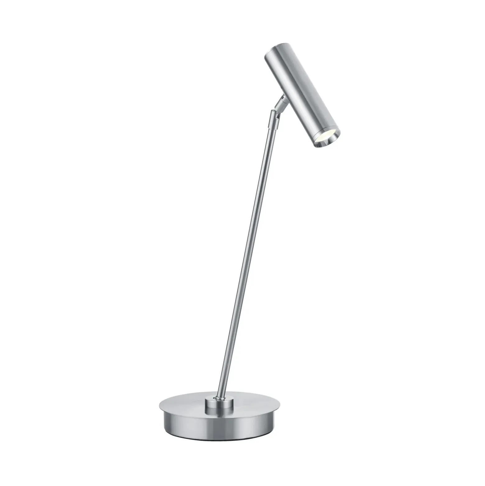 Tom Pro lámpara de mesa LED, níquel mate, altura 47 cm, CCT, atenuador