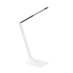 Travis Lámpara de mesa LED, blanca, CCT, atenuable, táctil, USB