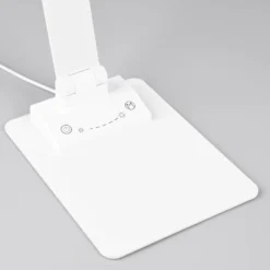Travis Lámpara de mesa LED, blanca, CCT, atenuable, táctil, USB