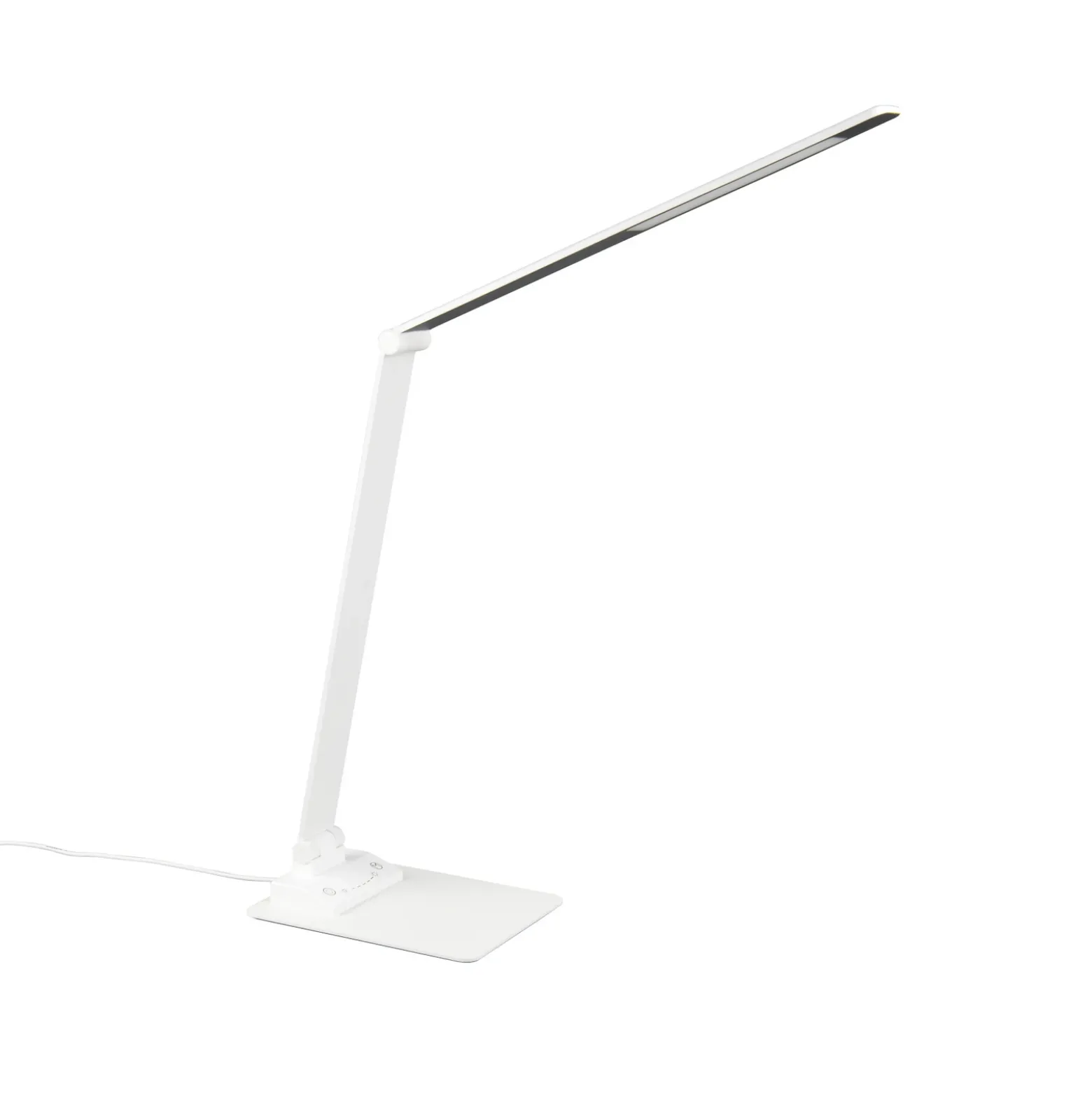 Travis Lámpara de mesa LED, blanca, CCT, atenuable, táctil, USB