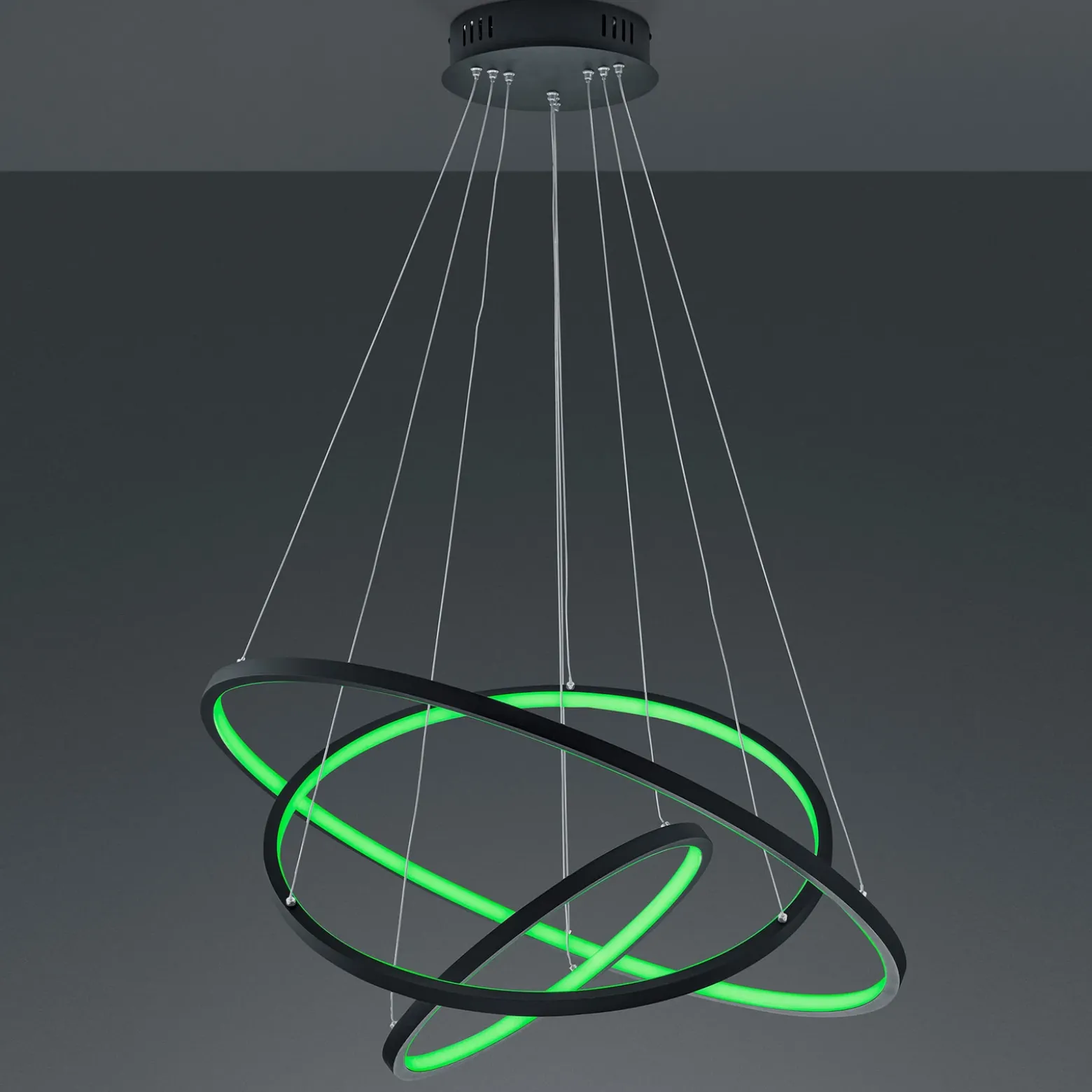 Trio WiZ Aaron smart colgante LED, antracita