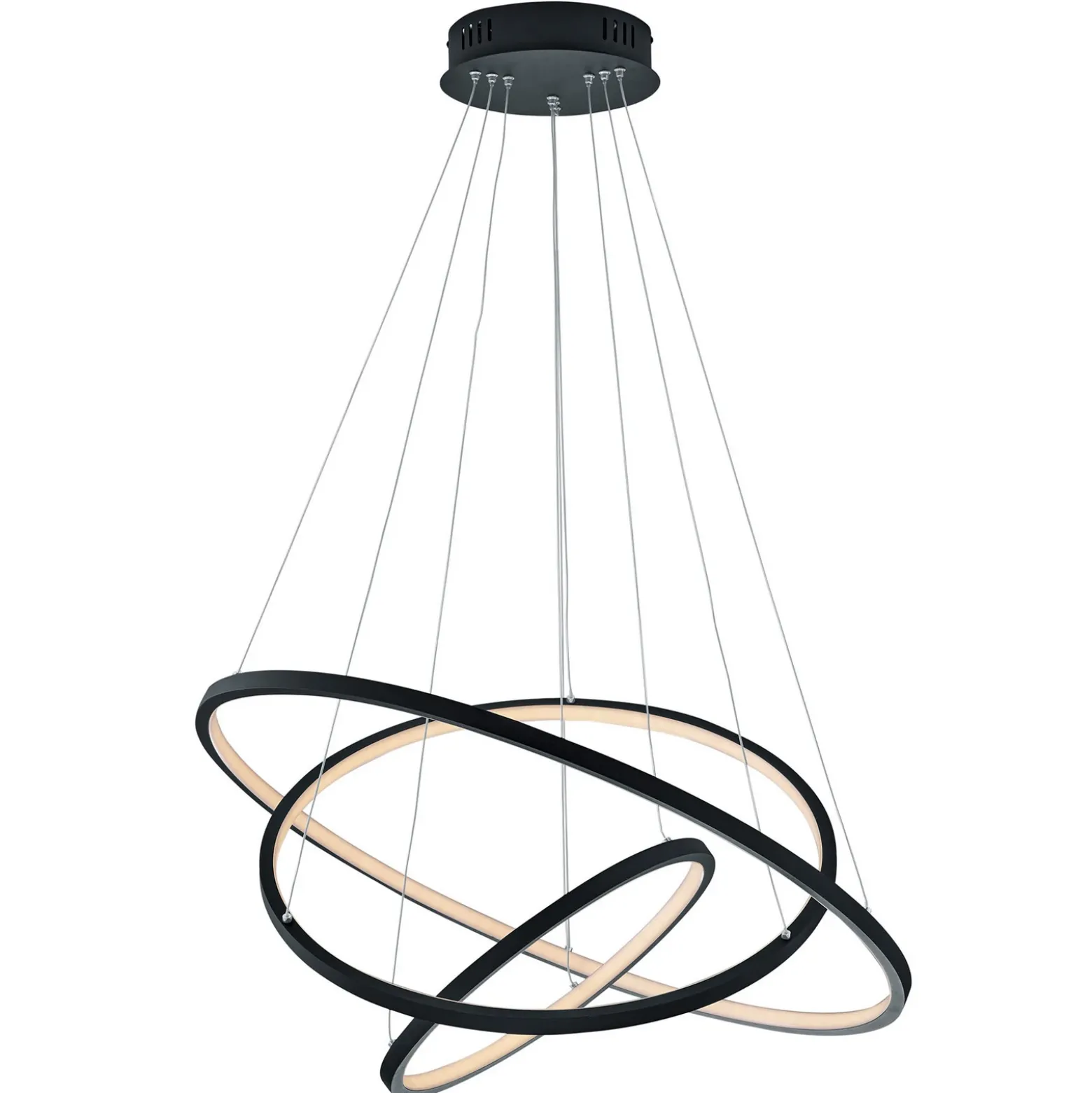 Trio WiZ Aaron smart colgante LED, antracita