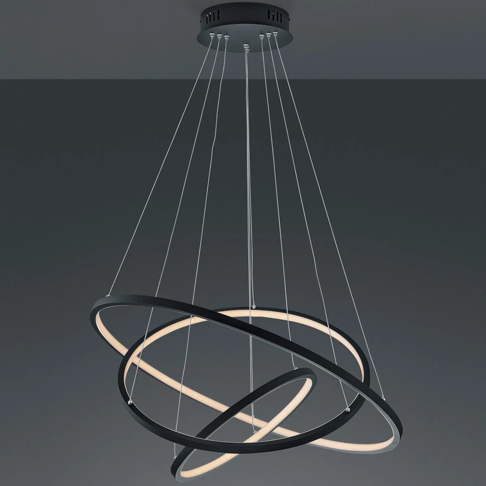 Trio WiZ Aaron smart colgante LED, antracita