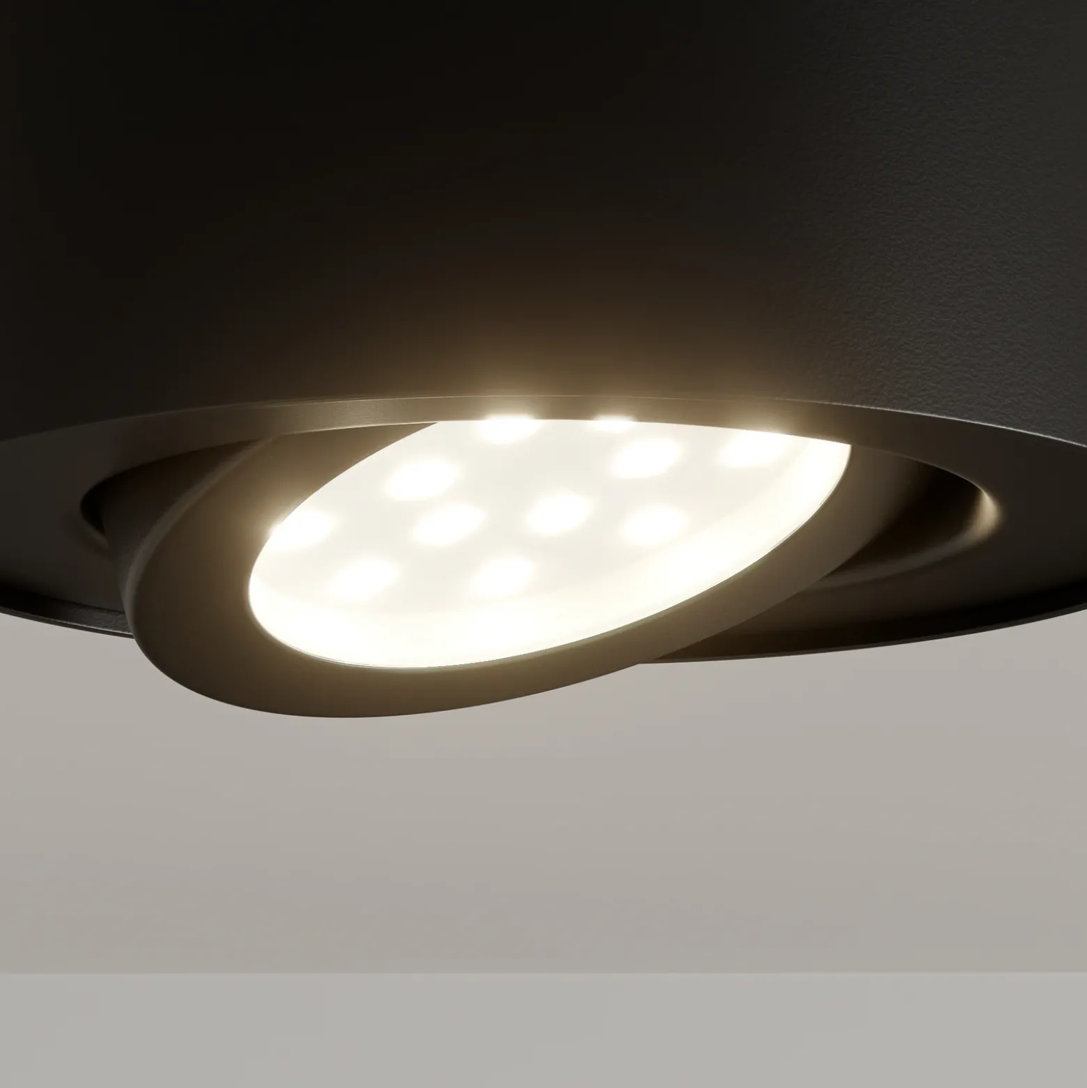 Tubo tubular LED downlight, negro